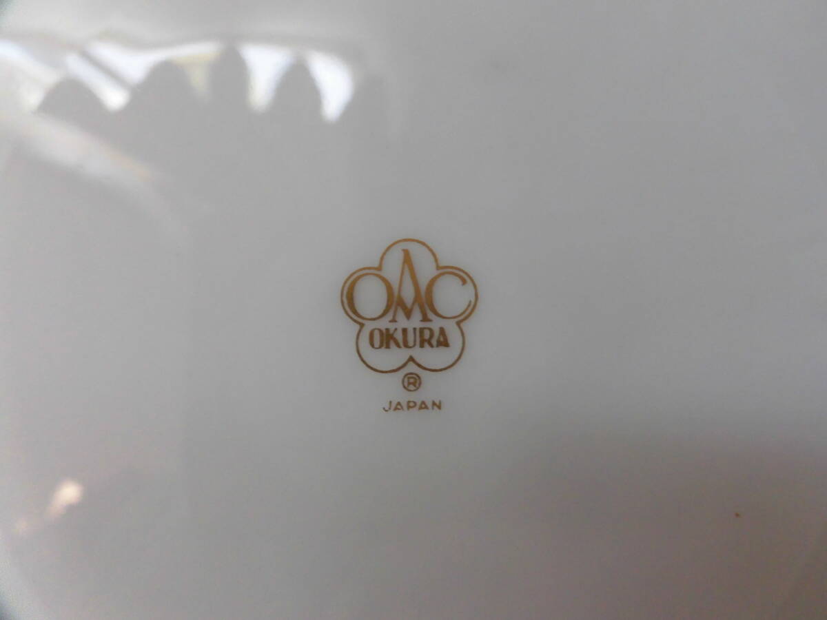 OKURA 大倉陶園 色蒔き(クリーム)プレート 19cmデザート皿 6 OKURA 大倉陶園 色蒔き(クリーム)プレート 19cmデザート皿 6