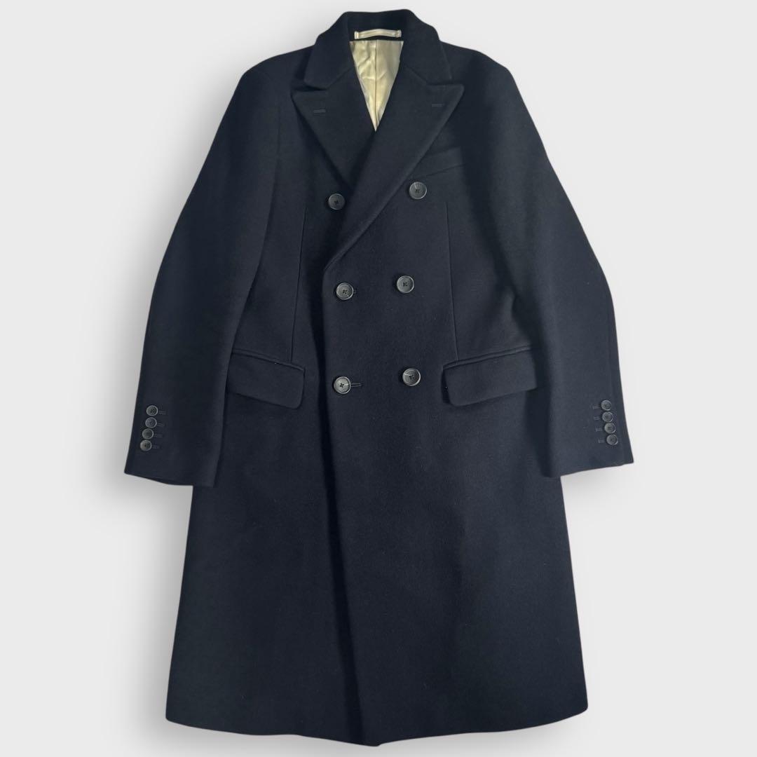 極美品 38 サイベーシックス カシミヤ ダブルチェスターコート 極美品 38 サイベーシックス カシミヤ ダブルチェスターコート
