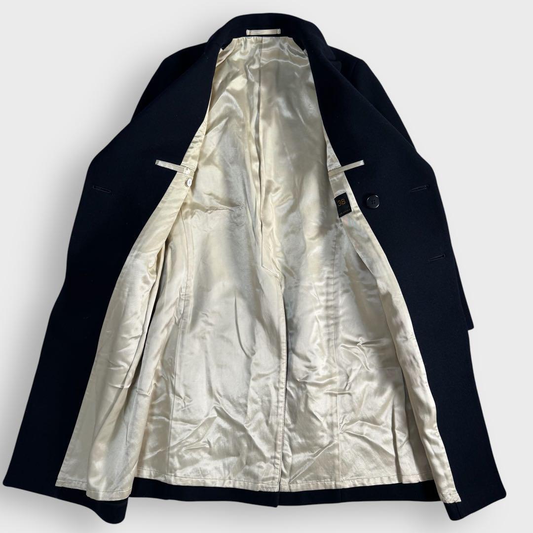 極美品 38 サイベーシックス カシミヤ ダブルチェスターコート 極美品 38 サイベーシックス カシミヤ ダブルチェスターコート