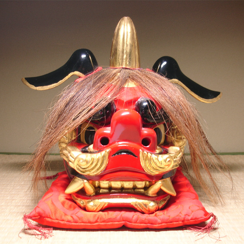 慶應◇コレクター大放出品 時代獅子頭 木彫・漆塗・金彩 獅子頭 慶應◇コレクター大放出品 時代獅子頭 木彫・漆塗・金彩 獅子頭