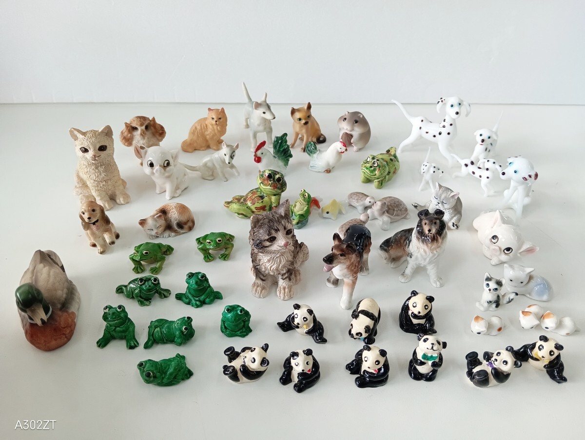 アンティーク 猫 犬 カエル カメ ブタ 鳥 動物 ガラス細工 陶器 アンティーク 猫 犬 カエル カメ ブタ 鳥 動物 ガラス細工 陶器