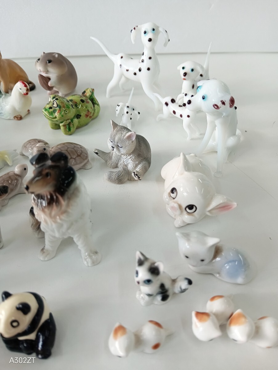 アンティーク 猫 犬 カエル カメ ブタ 鳥 動物 ガラス細工 陶器 アンティーク 猫 犬 カエル カメ ブタ 鳥 動物 ガラス細工 陶器