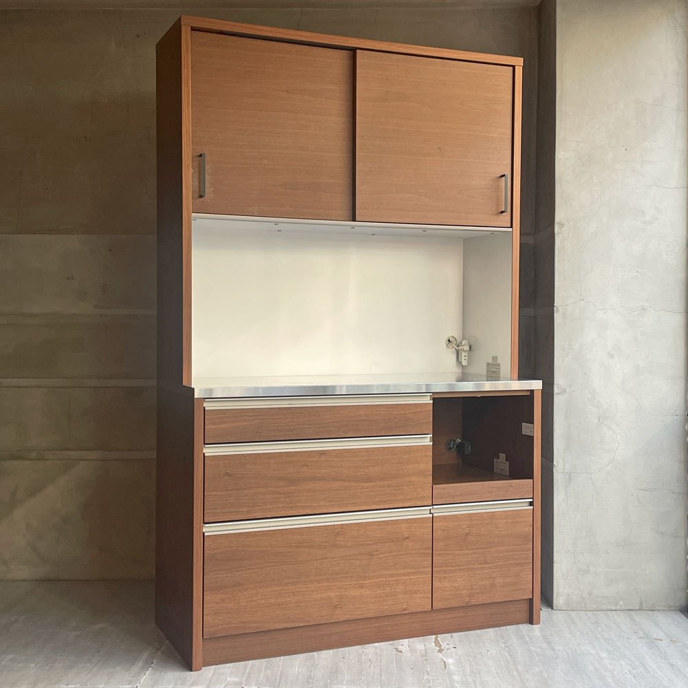 ♪ エコーファニチャー ECHO Furniture ケントス KENTOS カップボード キッチンキャビネット 中央オープン ステンレス張 国産 アクタス取扱