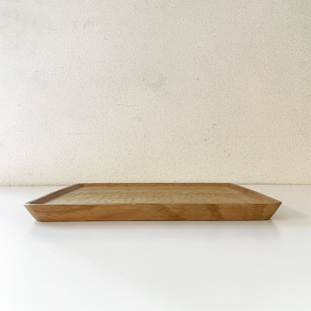 ◎ 三谷龍二 Ryuji Mitani 長角盆 ウッドトレー 折敷 31×27cm 鑿 ◎ 三谷龍二 Ryuji Mitani 長角盆 ウッドトレー 折敷 31×27cm 鑿
