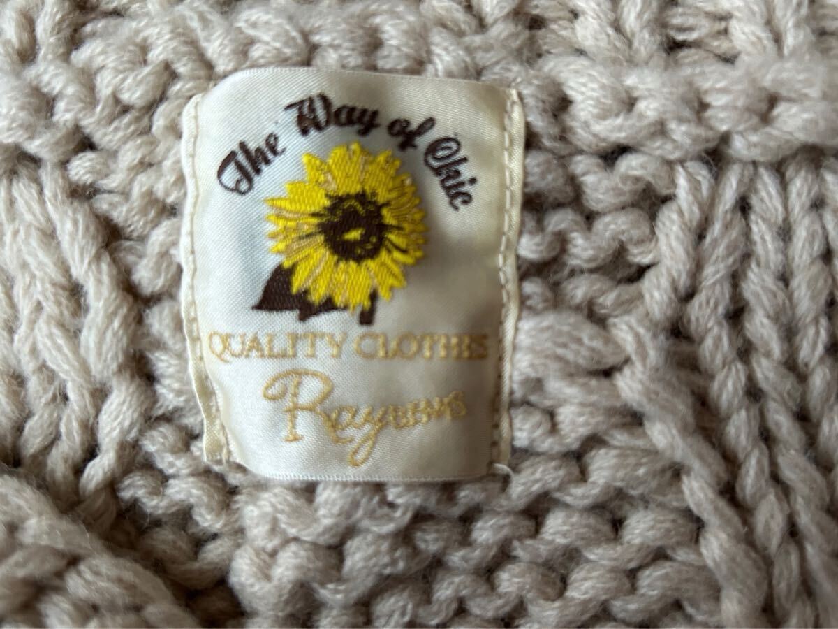 Ray BEAMS☆レイビームス☆クルーネック☆ケーブル編み☆セーター☆ケーブルセーター☆レディース☆one size☆アイボリー☆未使用_画像5