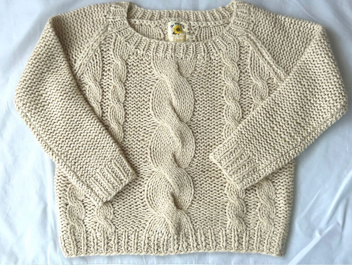 Ray BEAMS☆レイビームス☆クルーネック☆ケーブル編み☆セーター☆ケーブルセーター☆レディース☆one size☆アイボリー☆未使用_画像1