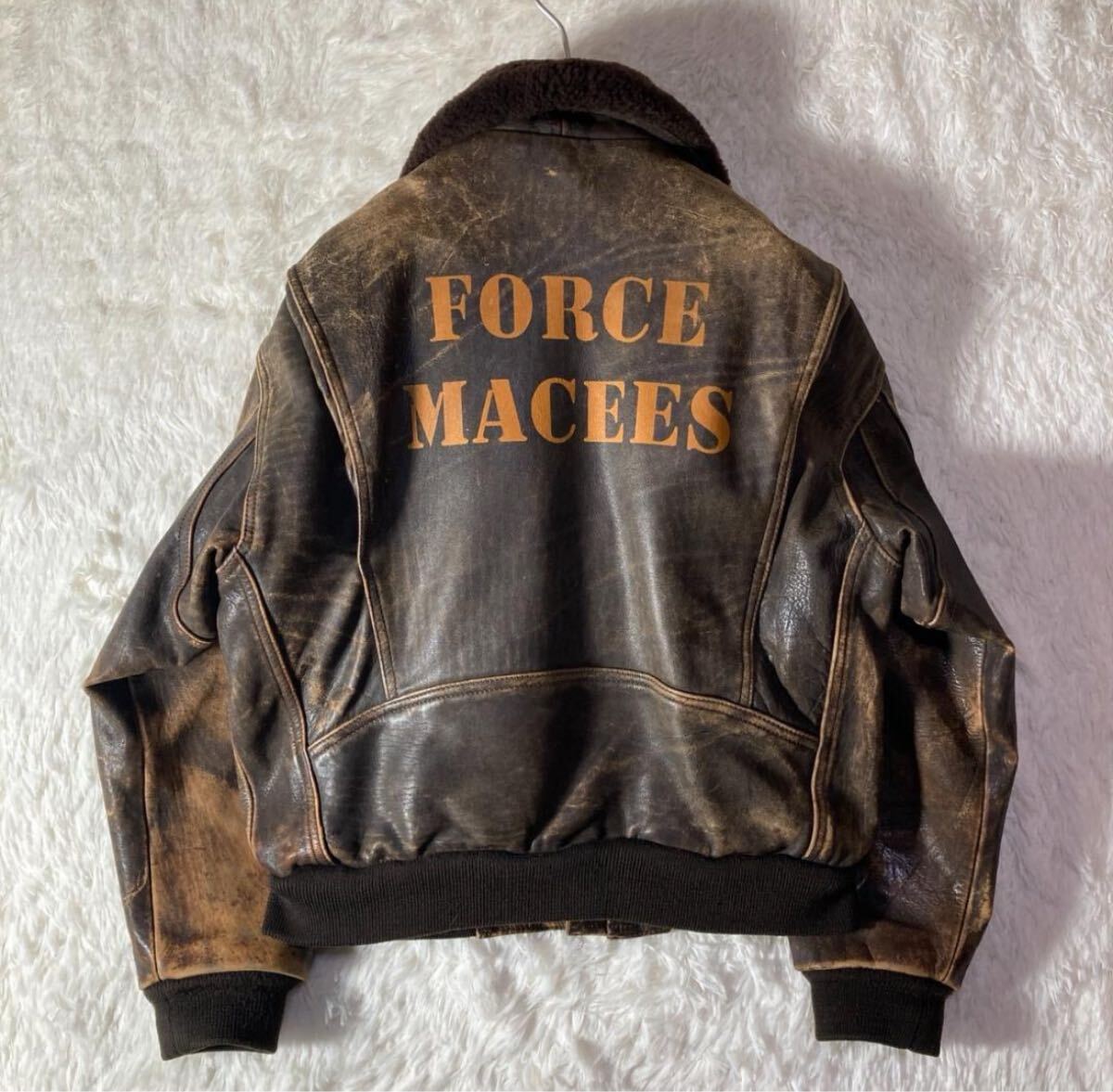 アパレル】90s KADOYA カドヤ FORCE MACEES 牛革 フライト アパレル】90s KADOYA カドヤ FORCE MACEES 牛革 フライト