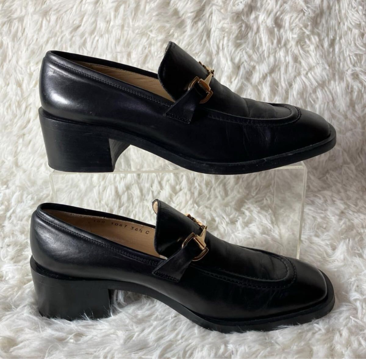 アパレル】 美品 イタリア製 GUCCI グッチ レザー ホースビット 