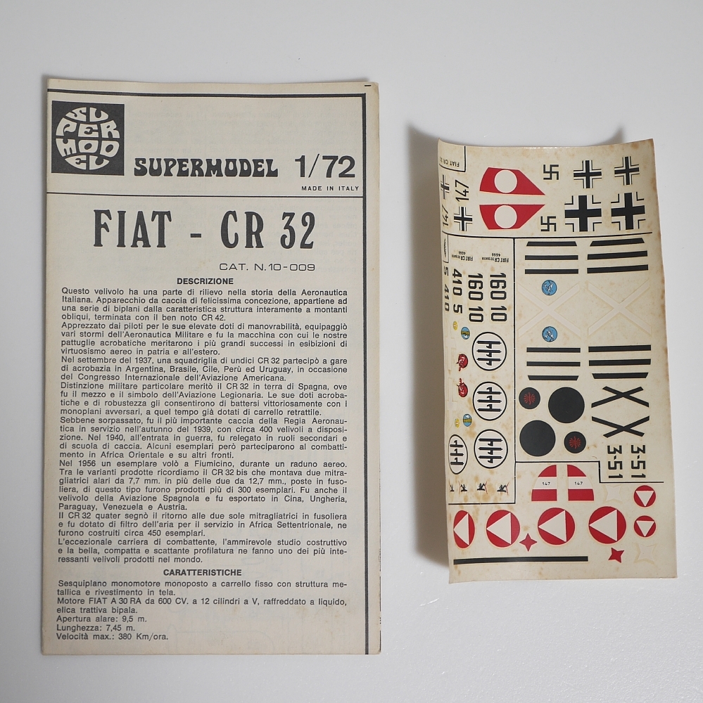  super модель 1/72rejia-neRe.2001 Fiat CR.32 Италия ВВС 