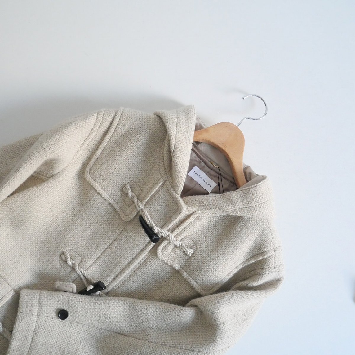 2022AW / 未使用 / HUMAN WOMAN ヒューマンウーマン / ウールツイードダッフルコート M / 077-2251001 / 2312-1275