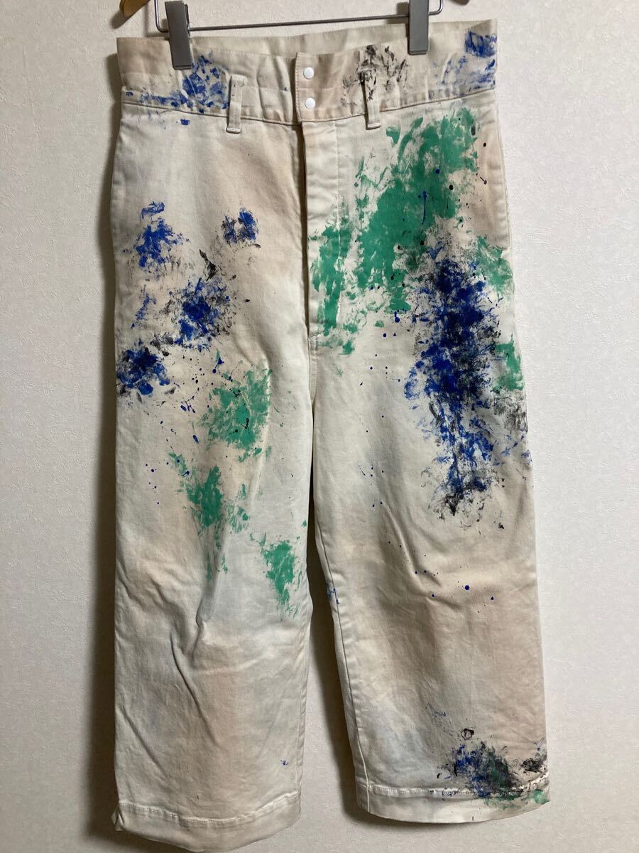 【美品】 Sasquatchfabrix. サスクワッチファブリックス 19aw ペイントドカンパンツ S paint pants_画像1