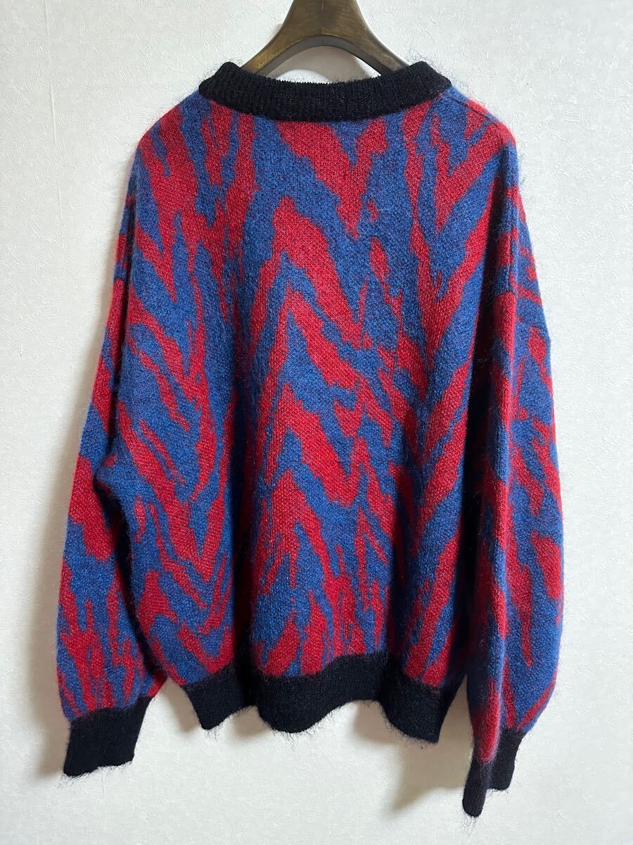 【新品】 MAISON SPECIAL メゾンスペシャル ゼブラ プライムオーバー クルーネック モヘヤ ニット プルオーバー 01 シャツ knit sweater_画像4