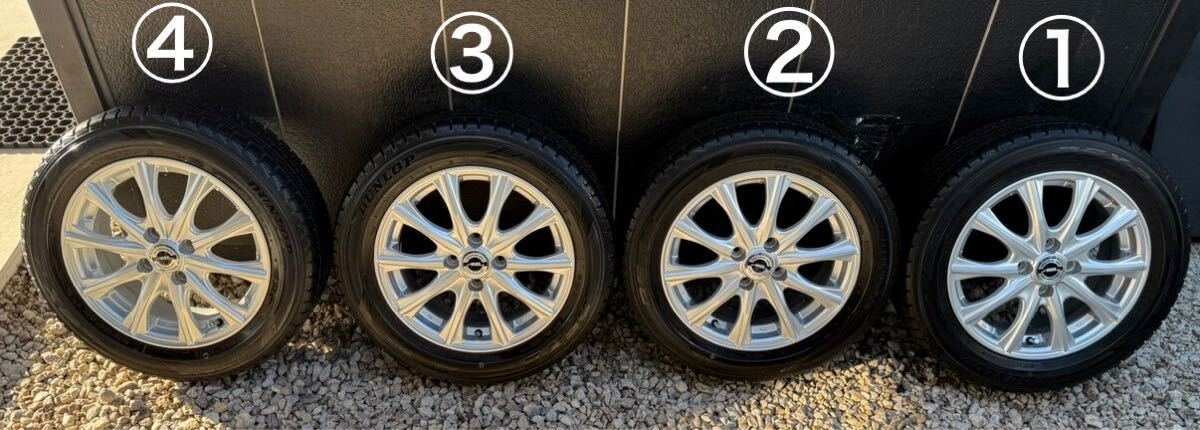 175/65R15 スタッドレスタイヤ　アルミホイール　4本セット　アクア　ヴィッツ　ヤリス　スイフトなど　S24121301