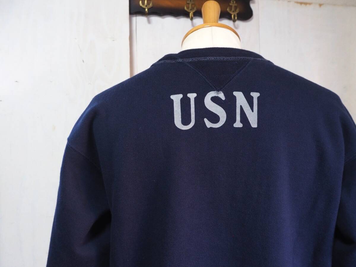 ザリアルマッコイズ ミリタリースウェットシャツ 'USN' M /両V ザリアルマッコイズ ミリタリースウェットシャツ 'USN' M /両V