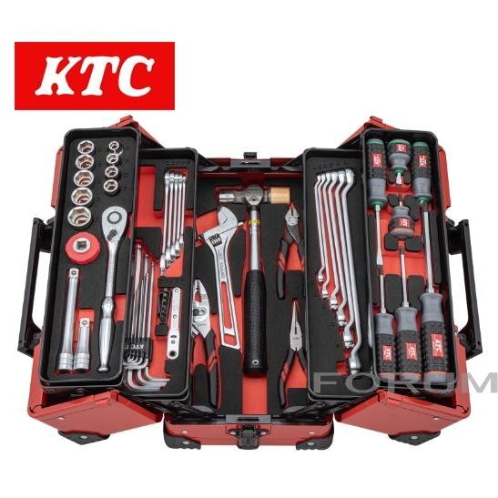 【お取り寄せ品】 KTC 12.7sq. 工具セット SK45225WZR（ レッド ） / ツールケース EK-10AR3 採用の ツールセット