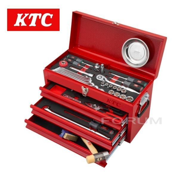 【インチサイズ】 KTC 9.5sq. 工具セット SK35425BXR / ツールケース （ 工具箱 ） SKX0223R レッド 採用の ツールセット