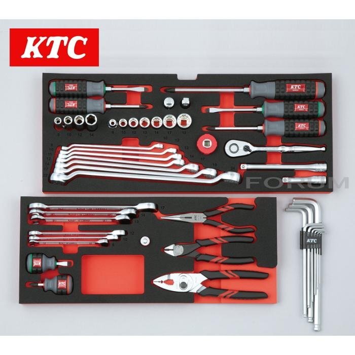 KTC 9.5sq. 工具のみセット SK35025XT / ツールセット SK35025XSBK の工具のみ ・ ケースなし