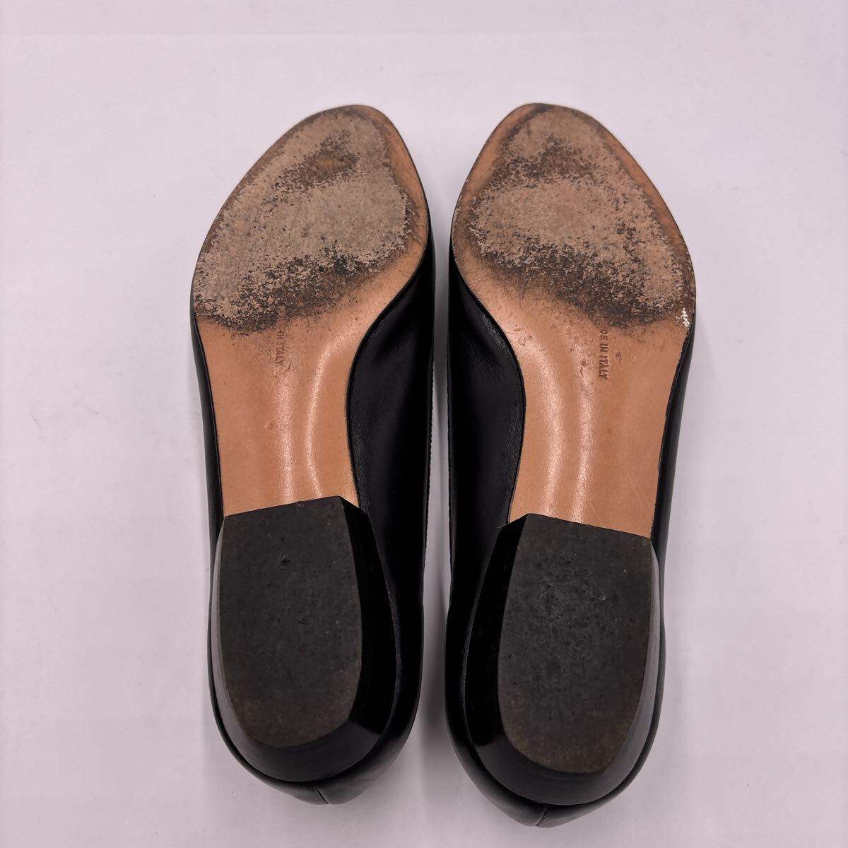 ＊ 良品 付屬品完備 Salvatore Ferragamo サルヴァトーレフェラガモ 本革 クロコ型押し ヴァラリボン フラット パンプス 6C 23cm
