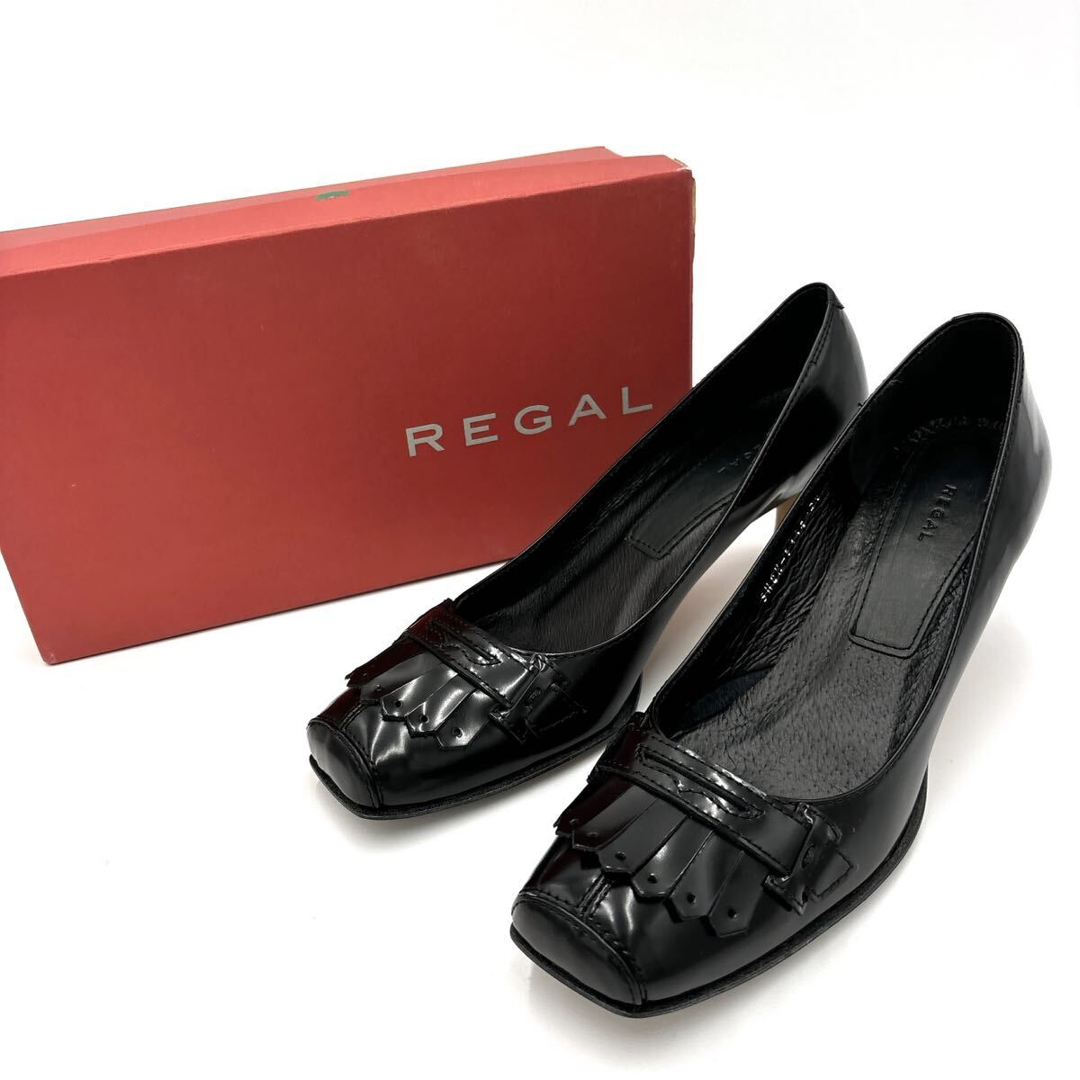 ＊ 美品 日本製 '極上LEATHER使用' REGAL リーガル 本革 ヒール パンプス / ビジネスシューズ 24cm レディース 婦人靴 シューズ