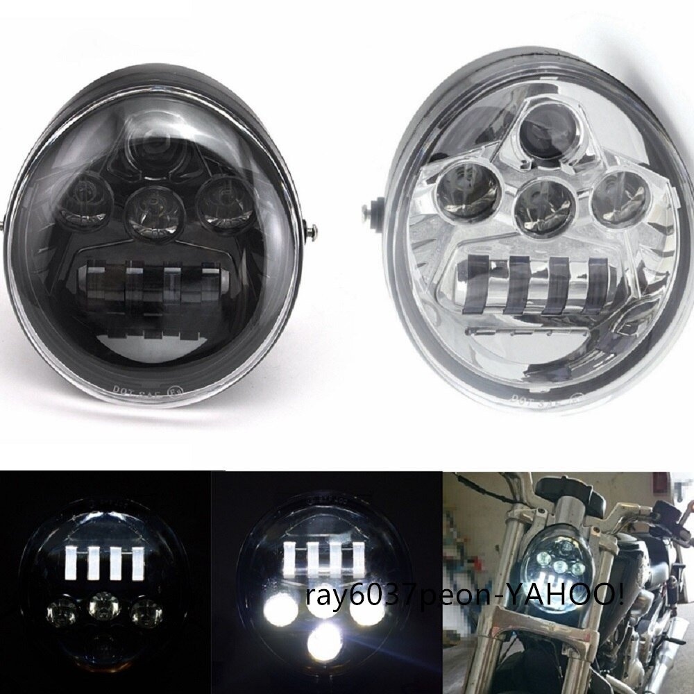 銀 VRODハーレー黒ヘッドライトランプハーレーVロッドヘッドライトVROD VRSCA VRSCヘッドライトVRSC/V-ROD