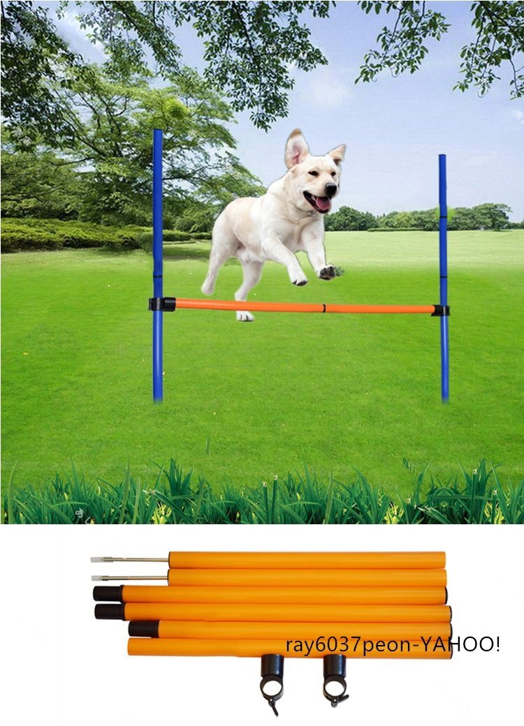 ペット 犬用 犬の運動 トレーニング器具 運動器具 トレーニング ジャンプバー しつけ ドッグラン 競技 訓(xùn)練 組立式 調(diào)節(jié)可能 3點セット
