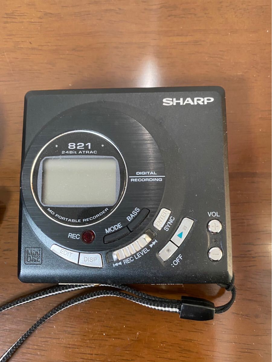 SHARP MDポータブルレコーダー 1円〜 SHARP MDポータブルレコーダー 821 24BIT ATRAC 90205559