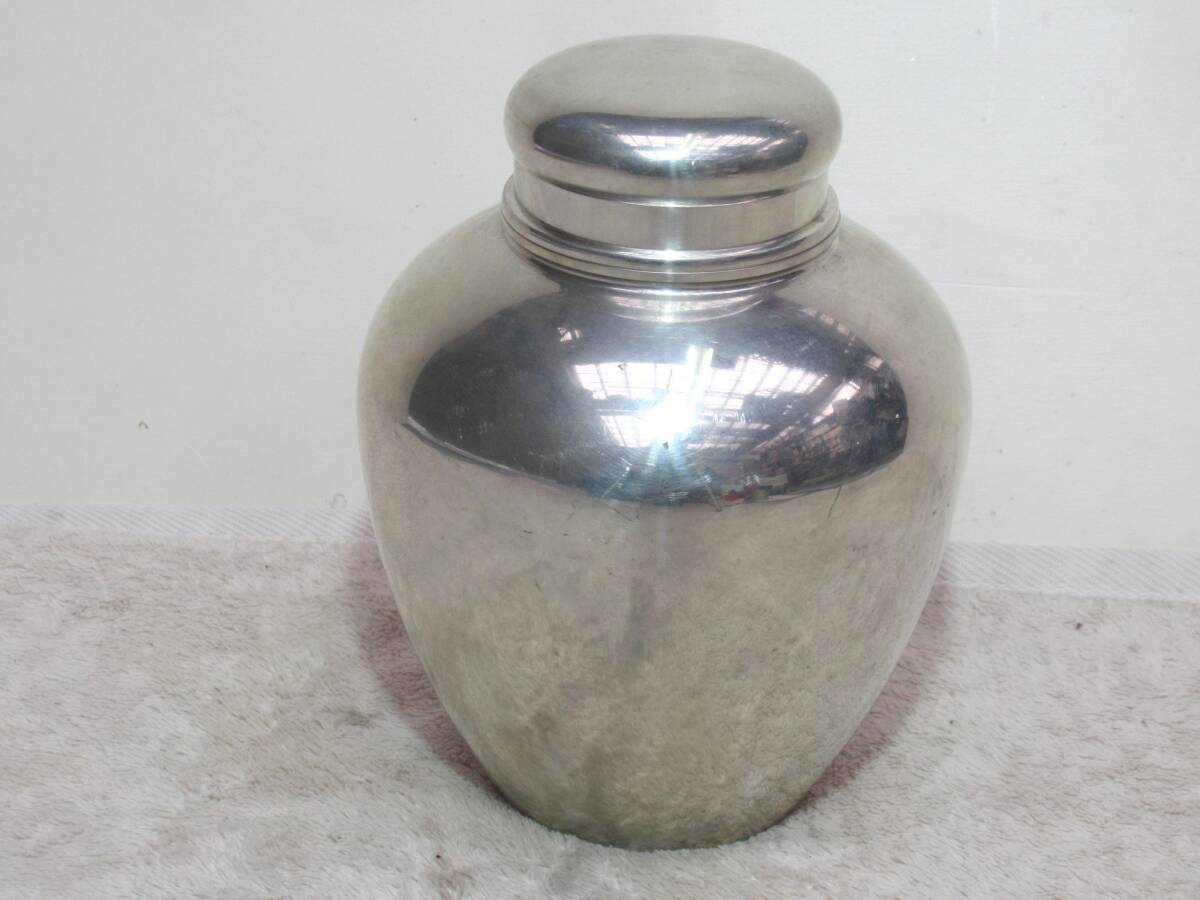茶入れ　錫製　煎茶　茶器　茶道具 Yahoo!オークション - 純錫 鍛栄造 雪永 茶壺 茶入 錫製 茶道具