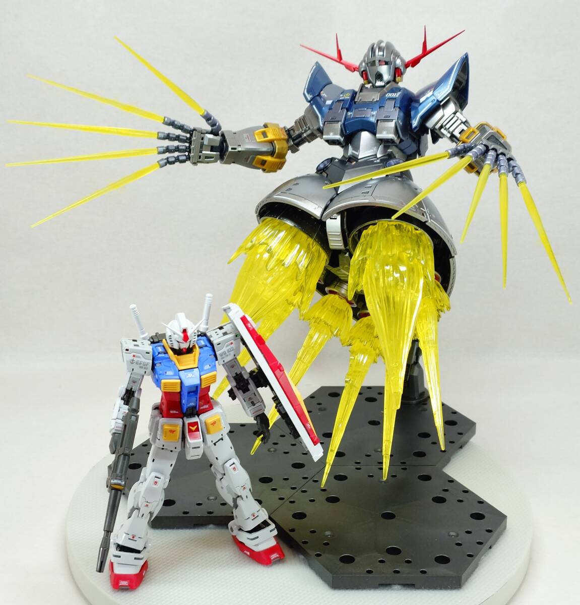 【ジャンク扱い・素組み】 RGジオング スペシャルコーティング ガンダム Ver.2.0 ラストシューティング ジャンク 素組 ガンダムベース 限定