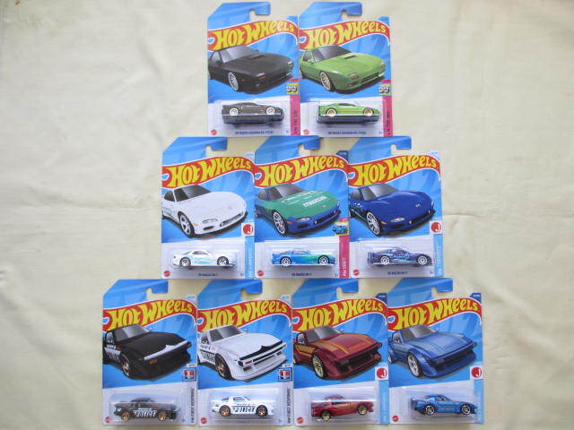≪ホットウィール≫⇒マツダ RX-7 / 9台セット