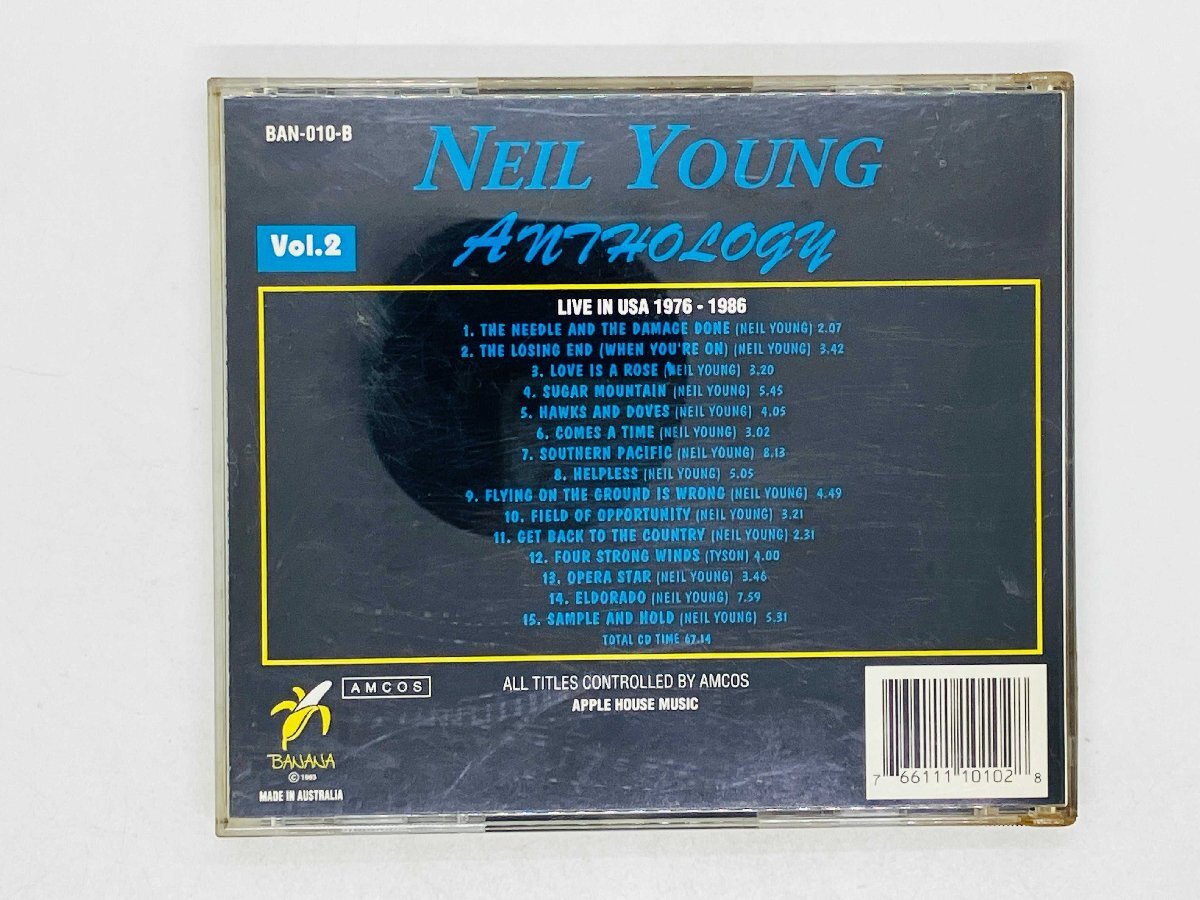 即決CD オーストラリア盤 NEIL YOUNG ANTHOLOGY Vol.2 / LIVE in USA 1976-1986 / ニール?ヤング?アンソロジー / BAN-010-B X27