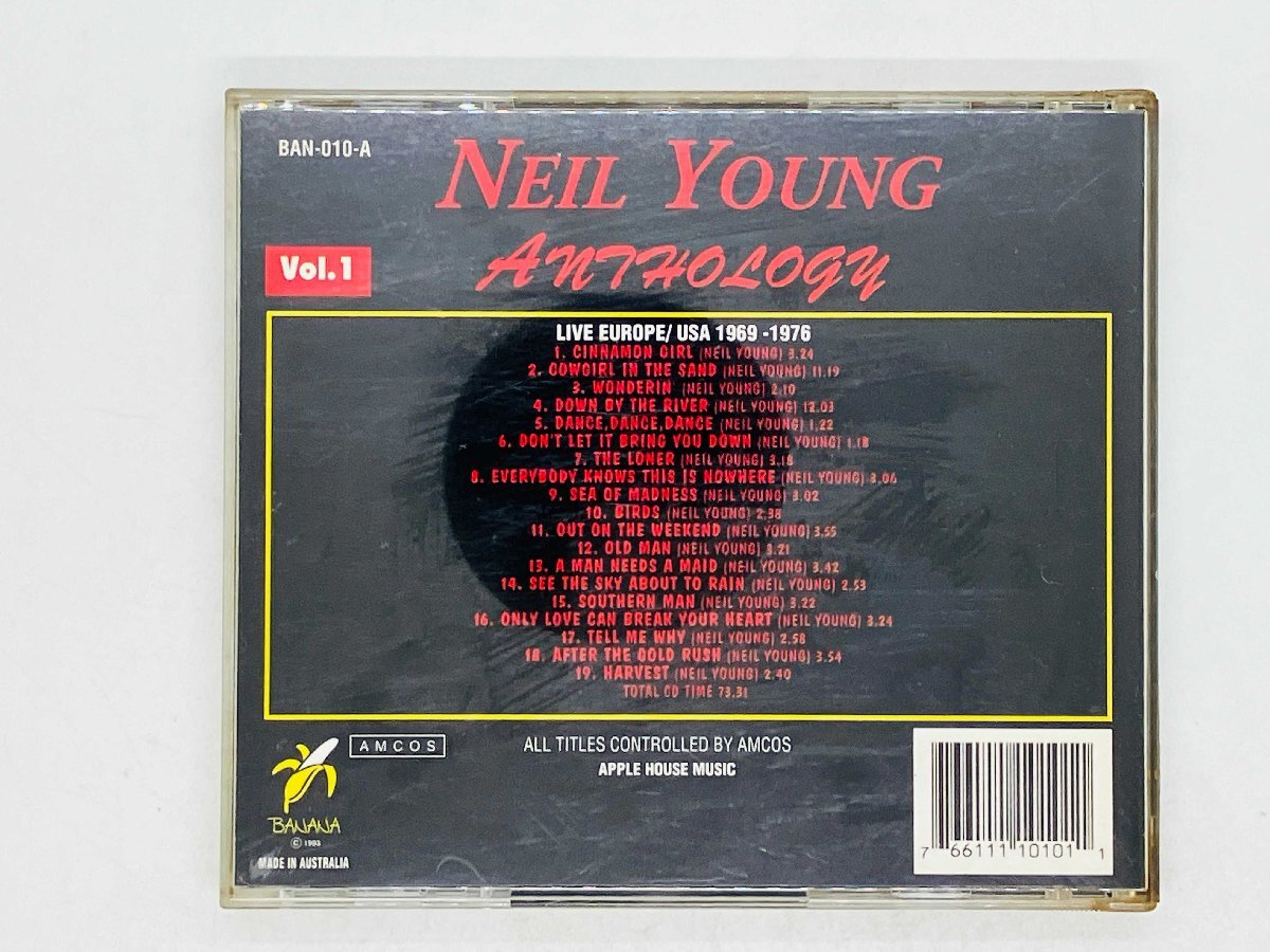 即決CD オーストラリア盤 Neil Young / Anthology Vol 1 / ニール?ヤング / アンソロジ / BAN-010-A X28
