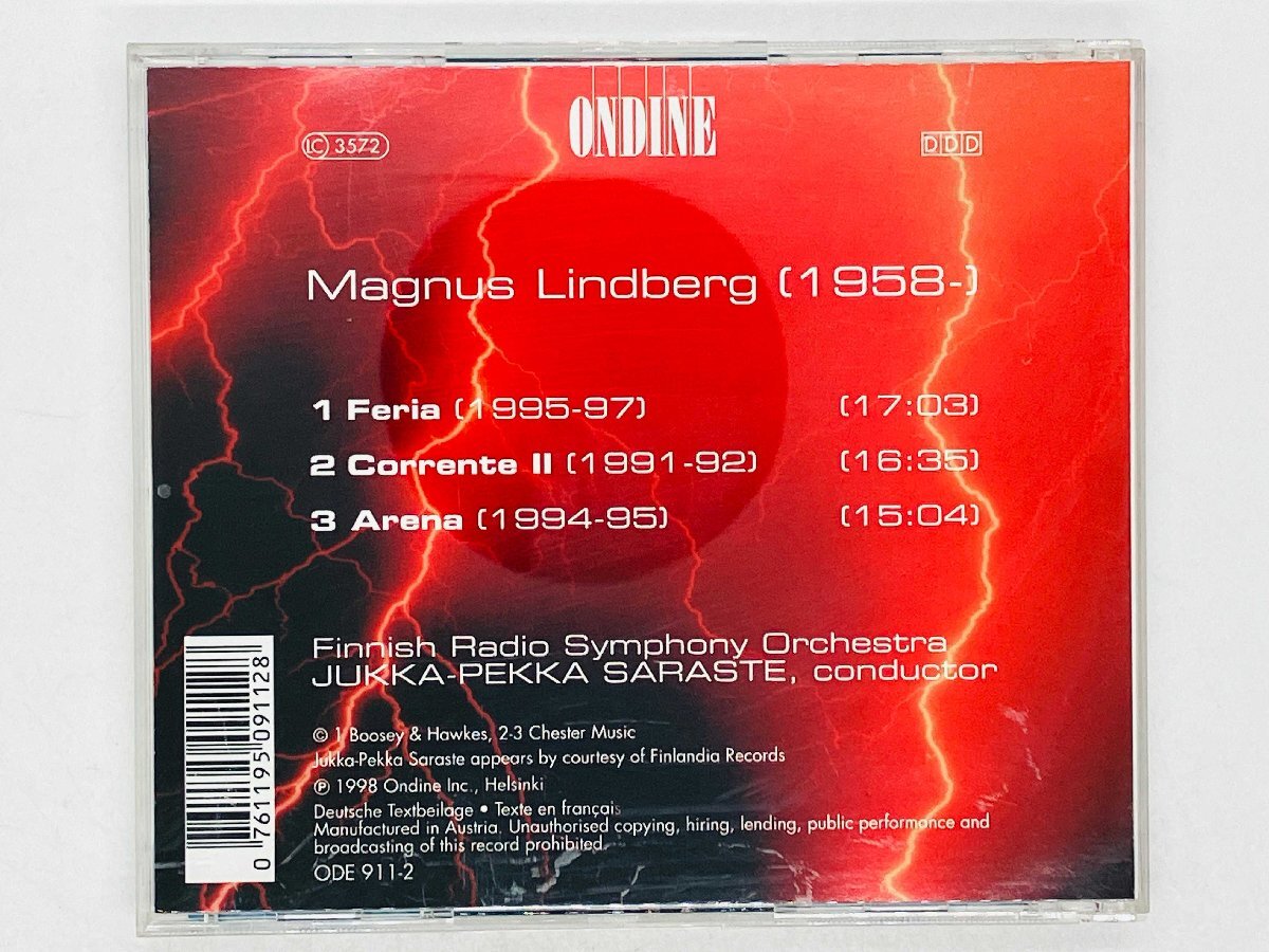 即決CD LINDBERG FERIA / CORRENTE II / JUKKA PEKKA SARASTE / リンドベルイ フィリア ユッカ-ペッカ?サラステ ODE 911-2 Z23