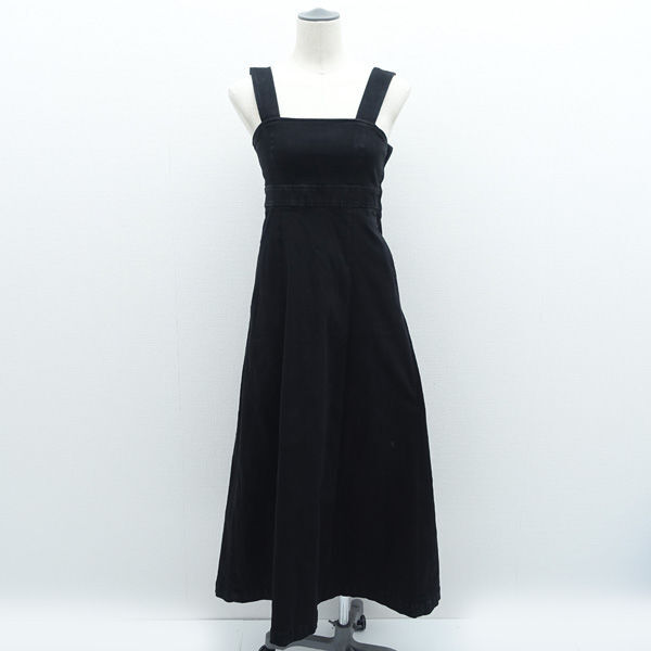 ★ クラネ ノースリーブワンピース WIDE STRAP LONG ONE PIECE ブラック サイズ1 14109-607 (0220468256)