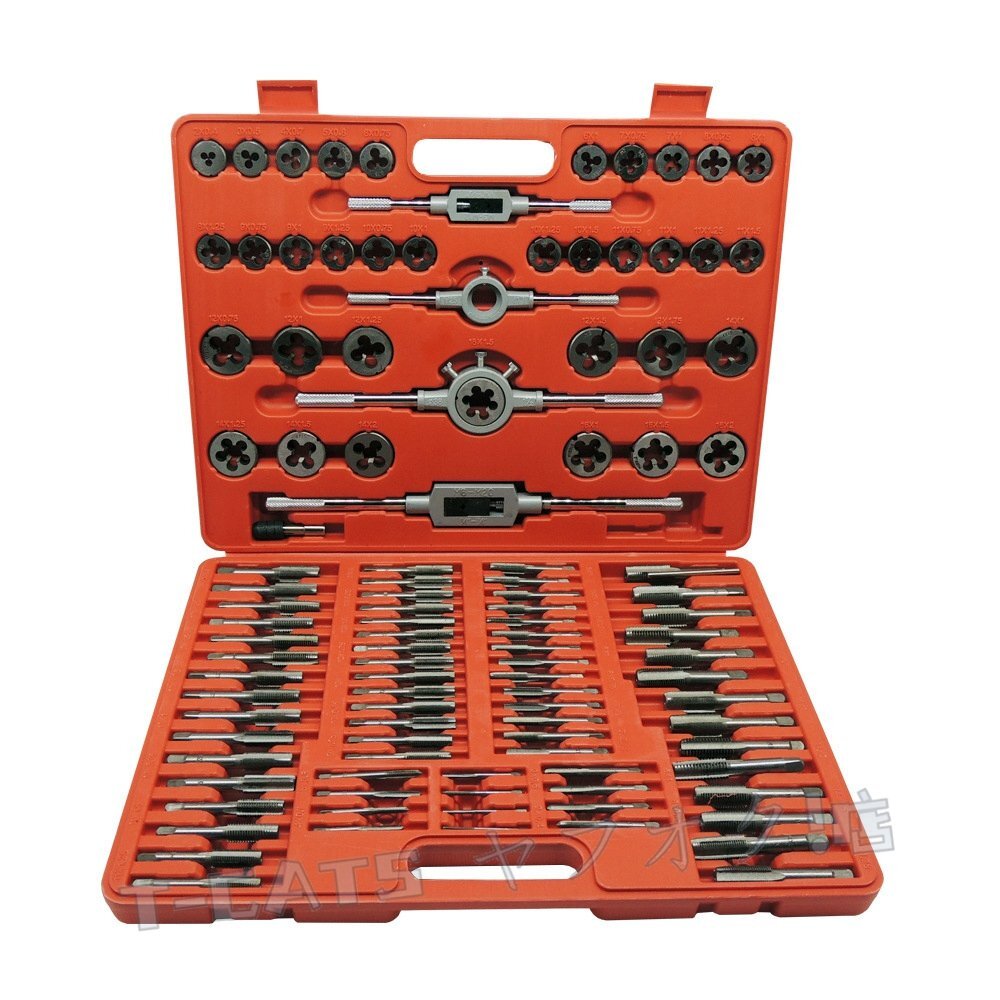 新品タップ&ダイスセット 110pcsセット 工具 ねじ切り加工 ネジ穴 ネジ山 補修 修正 DIY 大工用具