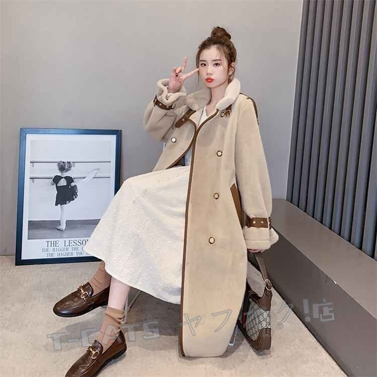 ☆新品 暖かい 厚手 コート 羊毛 ロング丈 可愛い おしゃれ ロング丈 サイズお色選択可