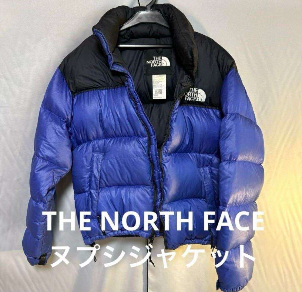 THE NORTH FACE Nuptse Jacket 青 M相当 ノースフェイス ヌプシジャケット ダウンジャケット アウトドア ブルー NF004AM