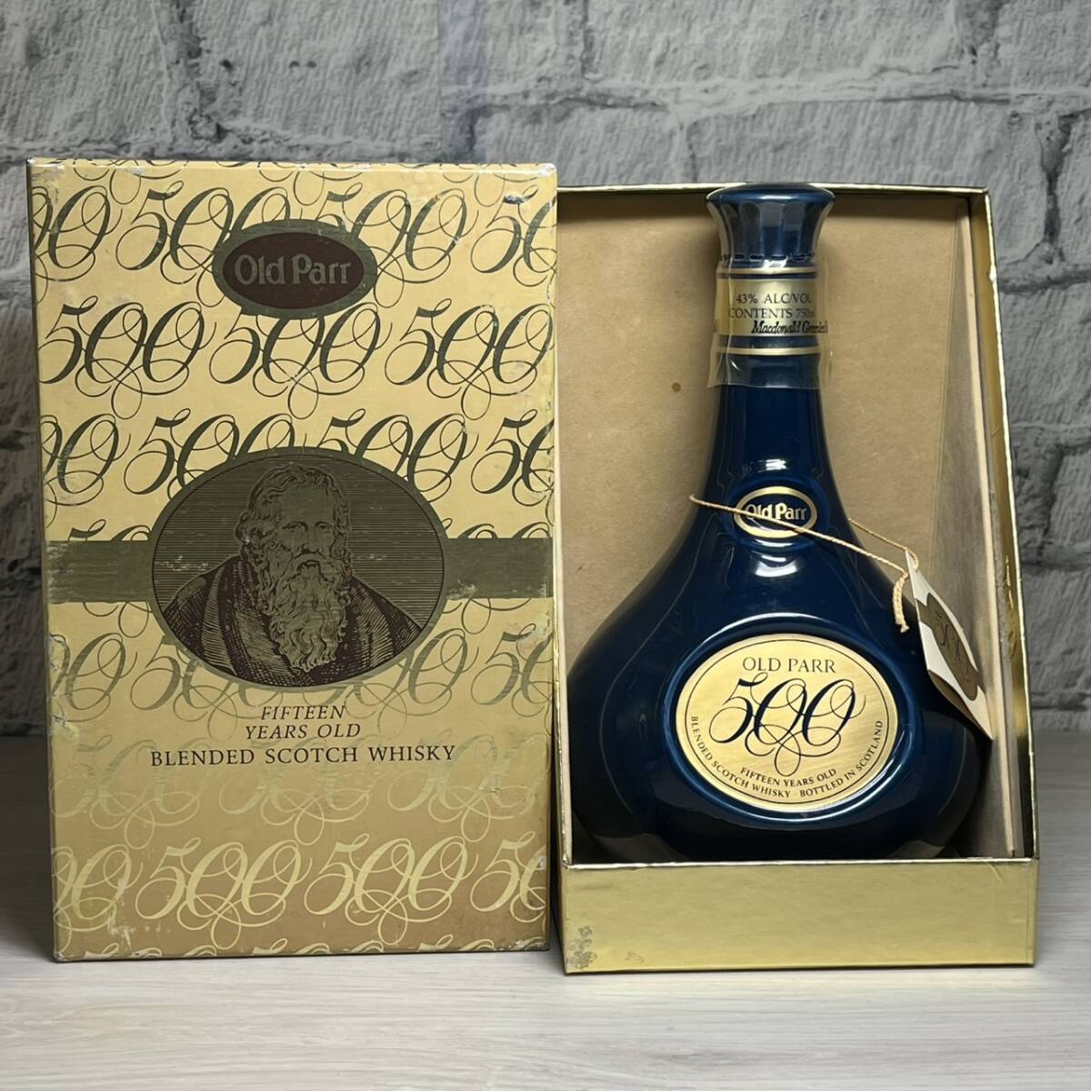 YH-0860】未開栓品 OLD PARR オールドパー 500周年記念ボトル 青