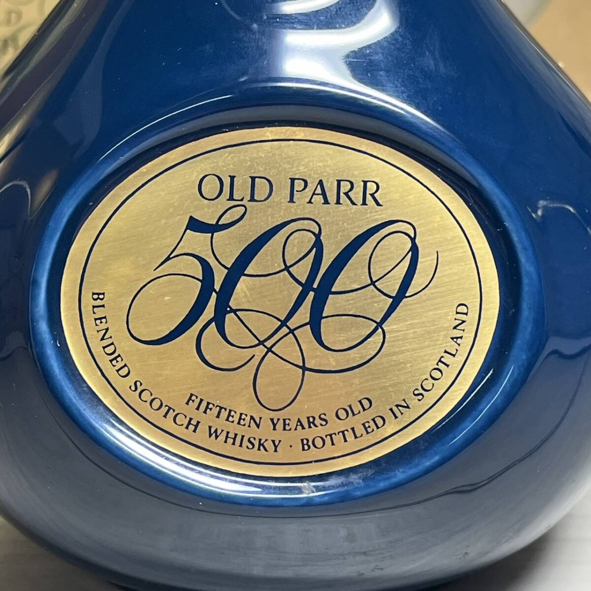 YH-0860】未開栓品 OLD PARR オールドパー 500周年記念ボトル 青