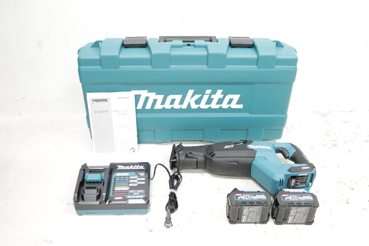 ■未使用新品■ 純正バッテリー 2個■ makita マキタ 充電式レシプロソー JR002GRDX JR002G 純正充電器 BL4025 切断機 電動工具 A
