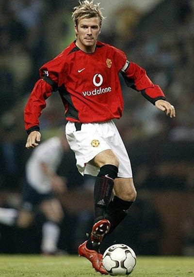 02-03 man Cesta - united (H)#7 Beckham BECKHAM длинный рукав Nike стандартный UEFA CL specification M