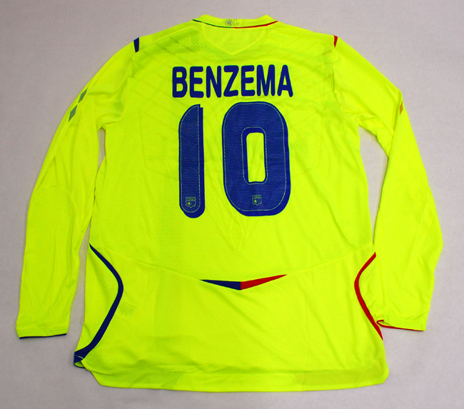 08-09 オリンピック?リヨン LYON(3rd)＃10 カリム?ベンゼマ BENZEMA 長(zhǎng)袖 UMBRO UEFA CL仕様 M 
