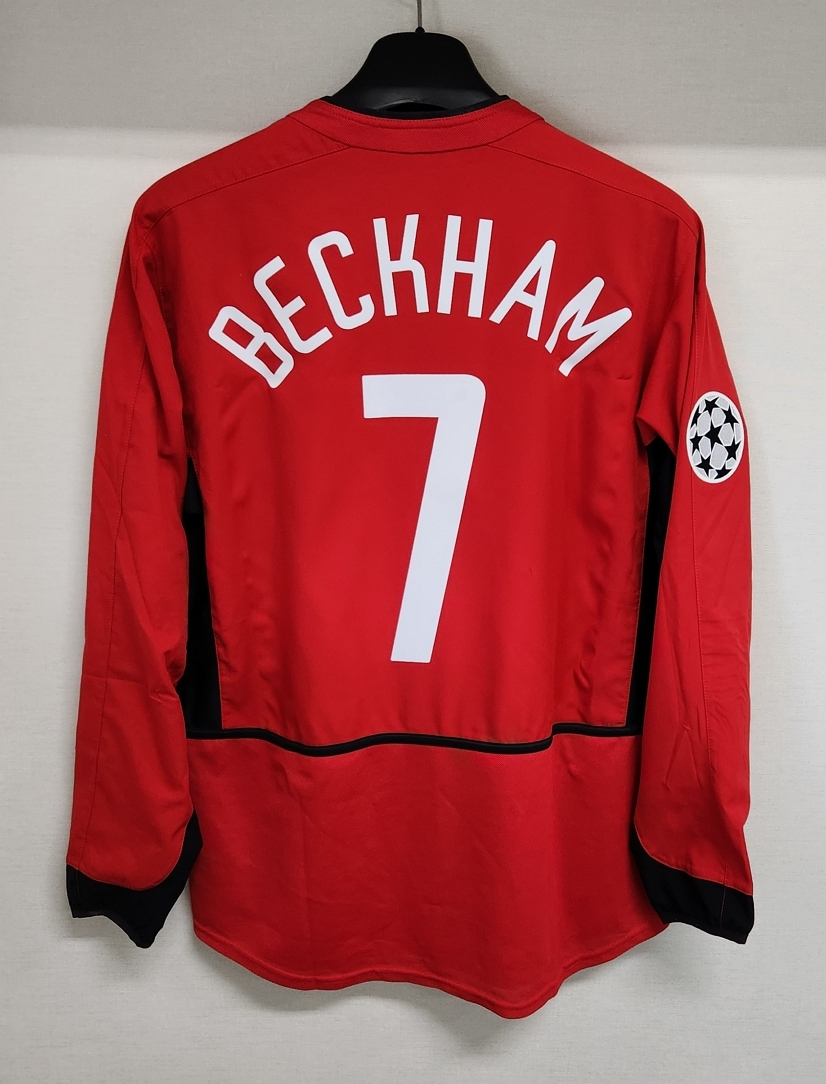 02-03 man Cesta - united (H)#7 Beckham BECKHAM длинный рукав Nike стандартный UEFA CL specification M