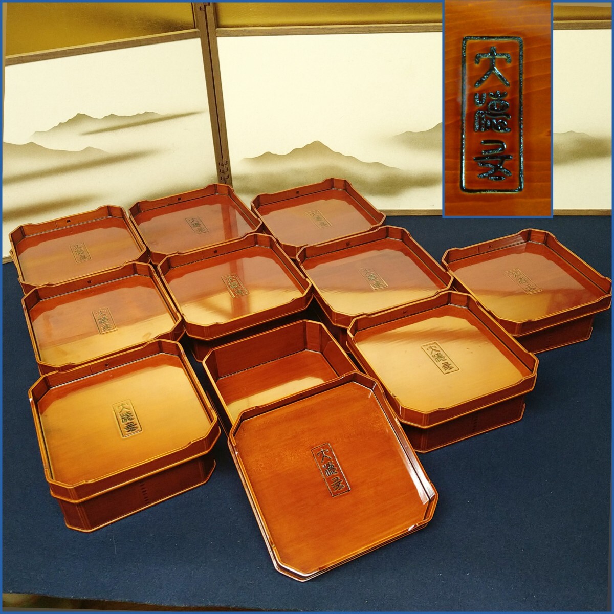 AG73 飛騨春慶塗り 大徳寺弁当10客 未使用 箱入 外箱入 美品 AG73 飛騨春慶塗り 大徳寺弁当10客 未使用 箱入 外箱入 美品