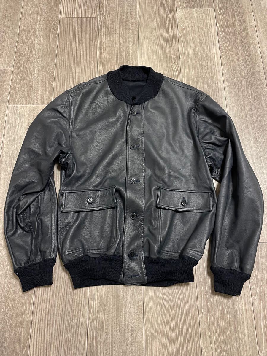HA1160 Salvatore Ferragamo サルヴァトーレ フェラガモ リアルレザー リバーシブル ジャケット black