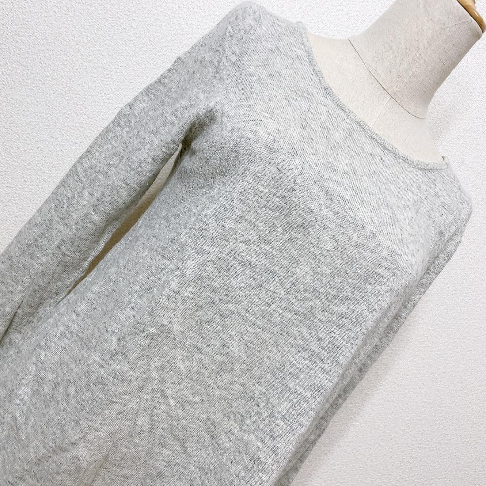 【美品】SLOBE IENA スローブイエナ アンゴラ カジュアル バックリボン セーター 長(zhǎng)袖ニット トップス シンプル 華やか レース グレー る15