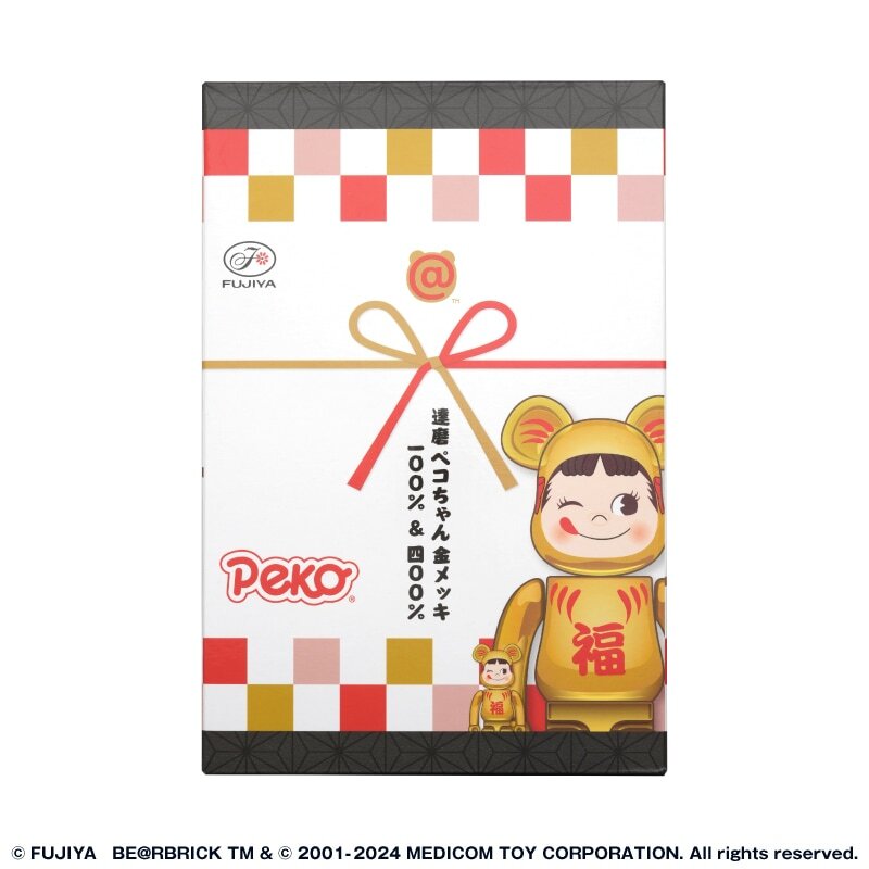 【送料無料/新品未開封】BE@RBRICK 達磨 ペコちゃん 金メッキ 100% & 400%