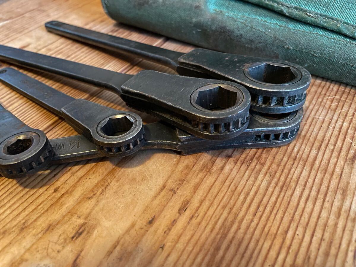 英国 英インチ Whitworth / BS BSF ラチェット レンチ セット ( ウィットワース レア工具 ENGLAND British Motorcycle British standard )