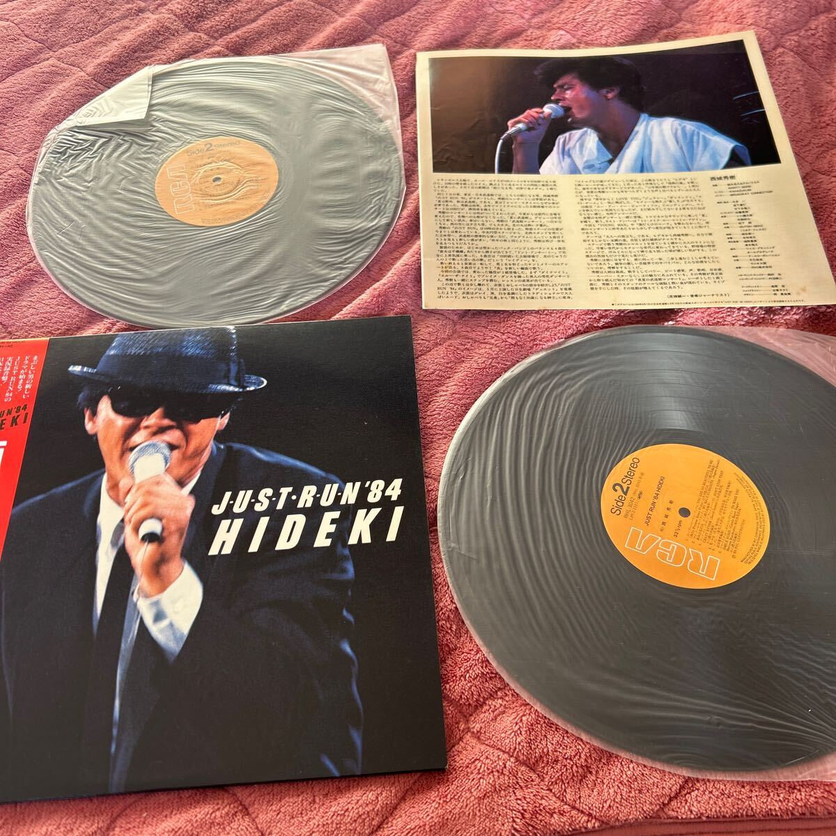 LP JUSTRUN 84 HIDEKI. 西城秀樹