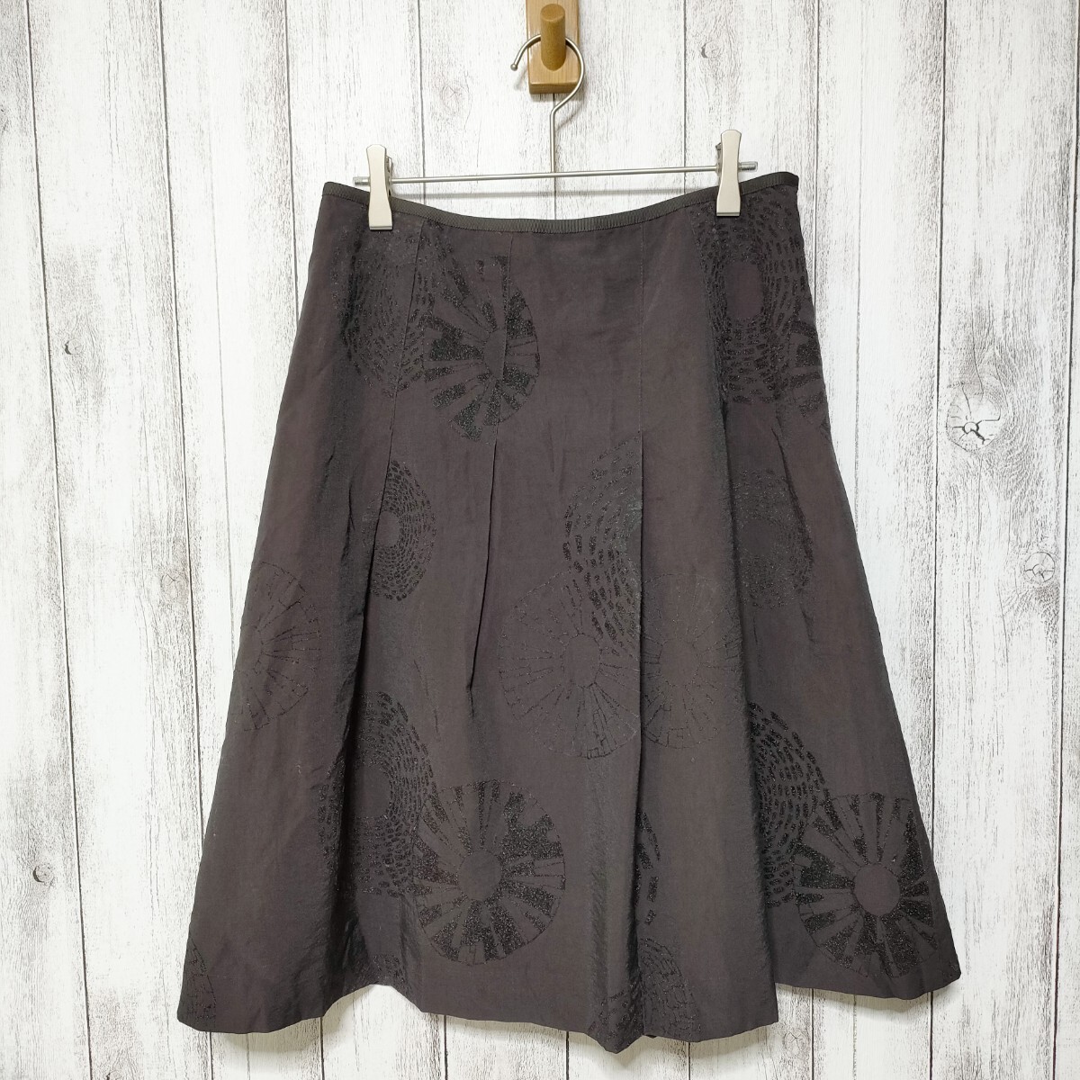 GIANNI LO GIUDICE　サイズ42　フロック加工　フレアスカート