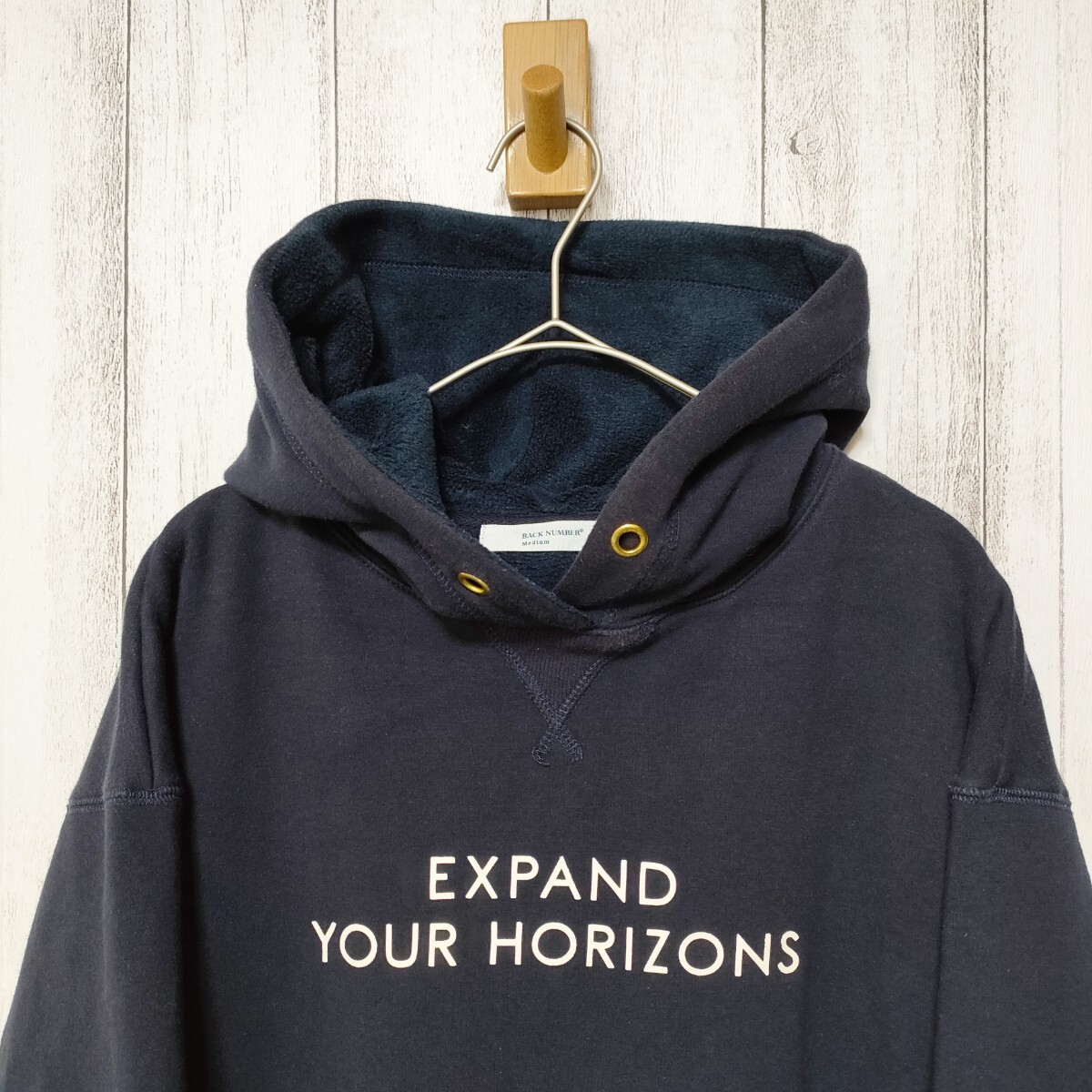 バックナンバー　ライトオン　(M)　裏起毛　ロゴ プルパーカー_画像3